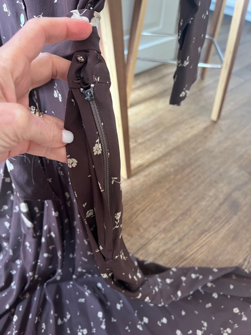 Lauren Ralph Lauren 100% silk floral dress 4 - Picture 6 of 9